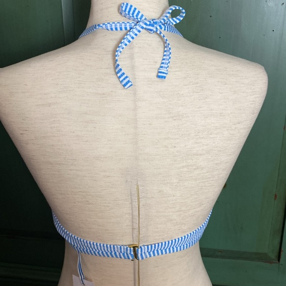 Southern Tide Daisee Seersucker Ruffle Bikini Top Boat Blue Size Small - Picture 2 of 7